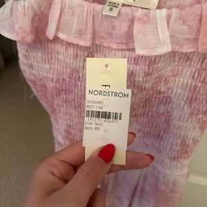 ROWA Nordstrom pink and white tie dye romper